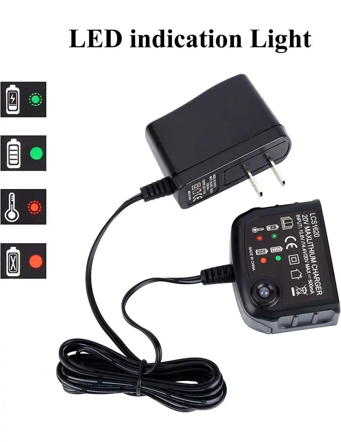 Hot Li-ion Battery Charger Adapter Lcs1620 For Black&decker 10.8v