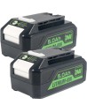 Reemplazo de batería de iones de litio para Greenworks 24V 5.0Ah BAG710 (paquete doble)