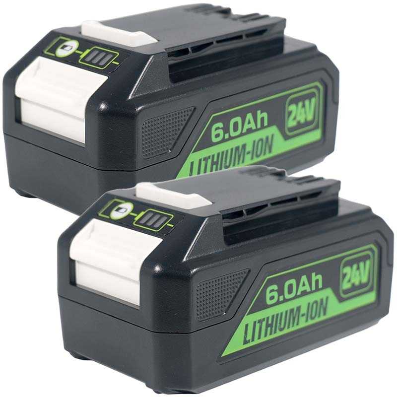 For Greenworks 24V 6.0Ah Li-ion Battery Replacement (Twin Pack) ELE ELEOPTION - 1